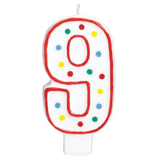 Picture of CANDLE NUMBER GIANT 9 - 13.3CM